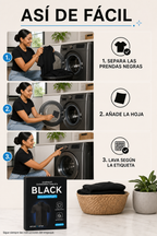 BLACK · Hojas para renovar prendas negras · 10 unidades