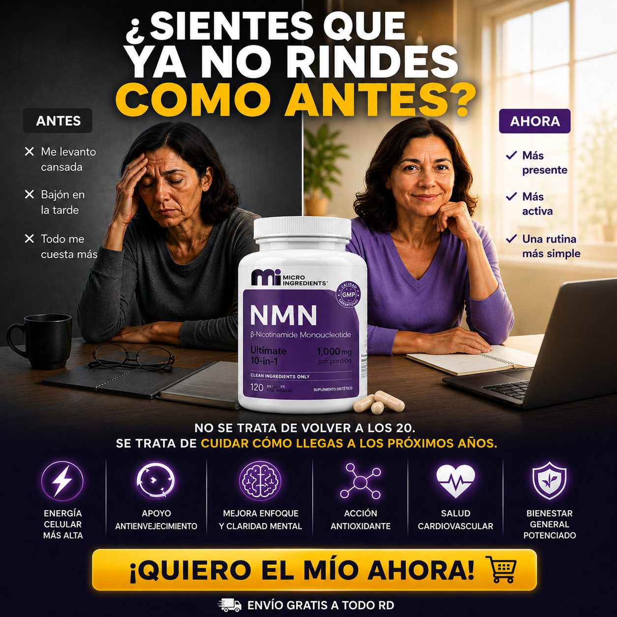 NMN Complex 10-en-1 - 120 cápsulas