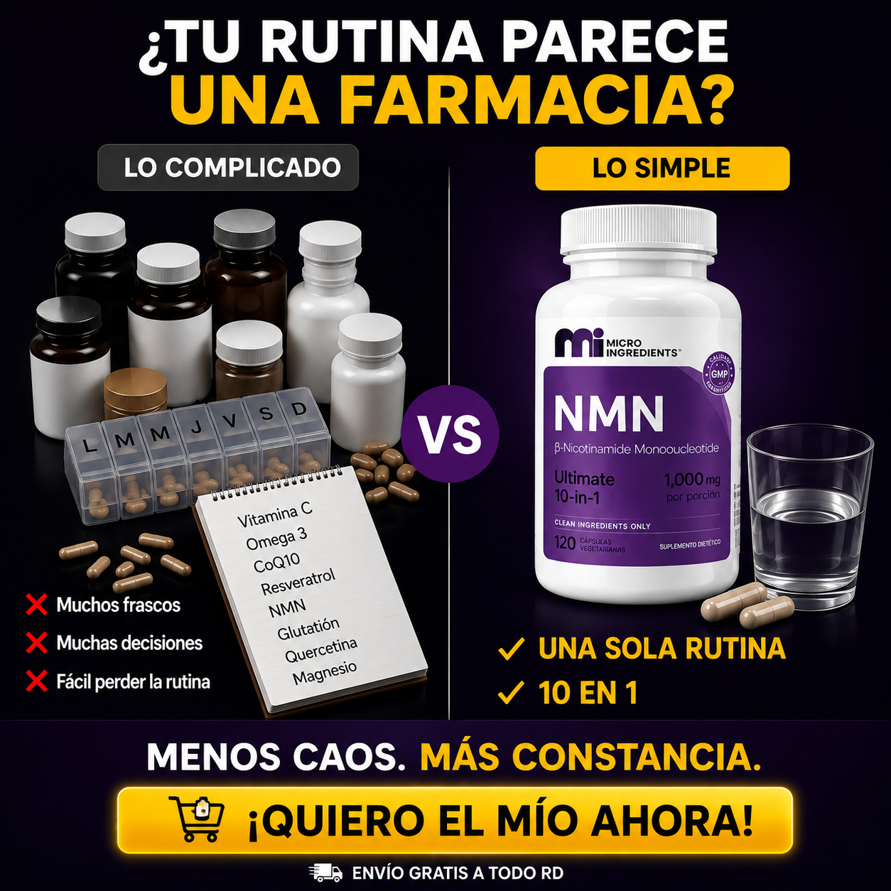NMN Complex 10-en-1 - 120 cápsulas